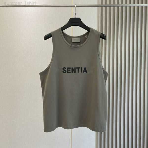 

essentail t shirt designer shirt t shirt essentail tank silicone letter sleeveless men women sports t shirts summer fashion fitness tshirts, White;black
