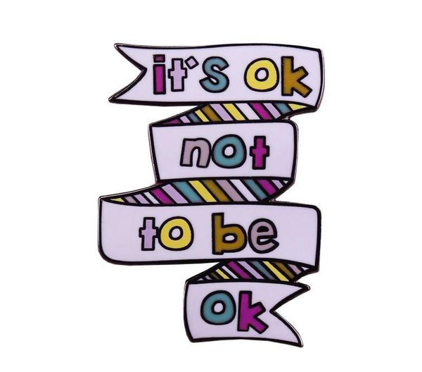 

it is ok not to be ok pin mental health awareness badge depression suicide prevention brooch sthe silence pins emotional jew1016044, Blue