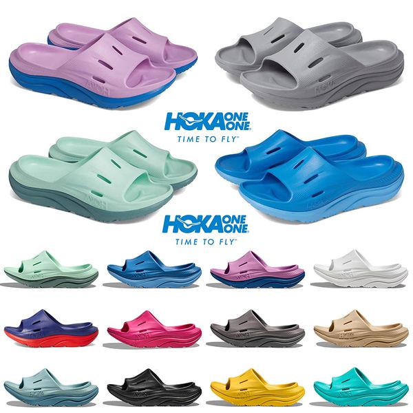 

hoka slippers ora recovery slide 3 lightweight casual sports slides triple black sand white purple rubber claquette hokas designer sliders s