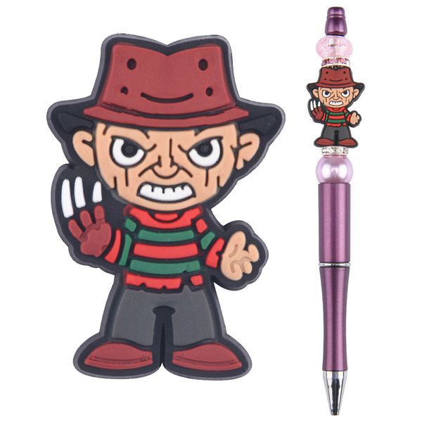 

silicone beads pen wholesale pen charms jewelry novelty decorative add a beadable creative diy beaded pens, White;pink