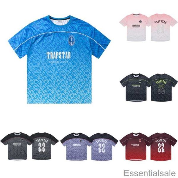 

trapstar t men's shirt foot jersey summer casual t-shirts mesh no.22 printed men sportswear hip hop street fashion exlt, White;black