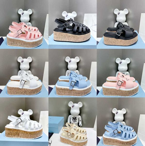 

2023 foam rubber sandals soft gladiator retro monolith roman wedge slippers quartz women slides triangle summer platform 5.5cm sandal all st, Black