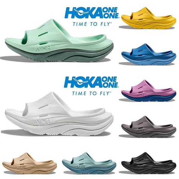 

hoka orda recovery slide 3 designer slippers women mens hokas sliders triple white black pink purple yellow beige grey people one one sports