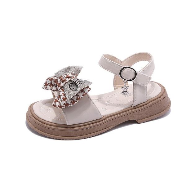 

sandals kids shoes children footwear girls bowknot princess summer soft sole fashion f11533, Black;red