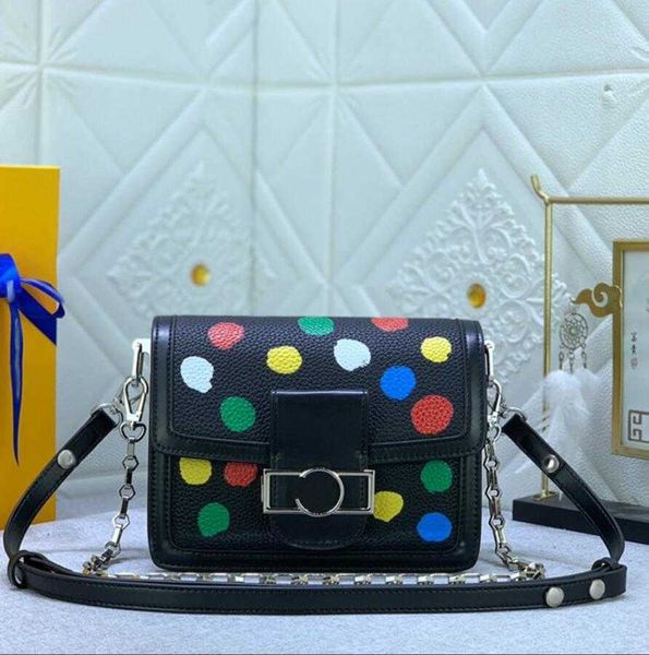 

mini crossbody bag fashion womens real leather the single shoulder bag star map vintage chain co-brand designer bag wallet 20-25cm high qual