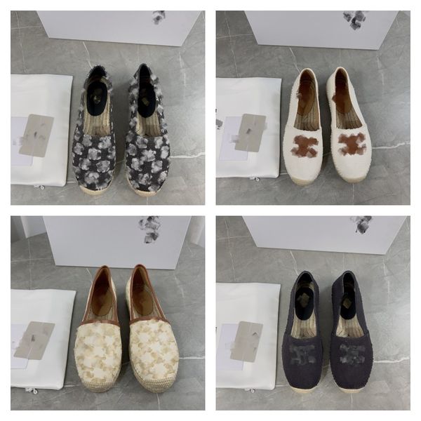 

triomphe espadrilles women designer shoe luxury black white jacquard sneaker woman paris slip on casual shoe canvas real leather loafers cla