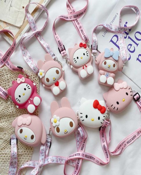 

girls cartoon purse children silicone doll messenger bag kids mini one shoulder bags gift a62453493027, White