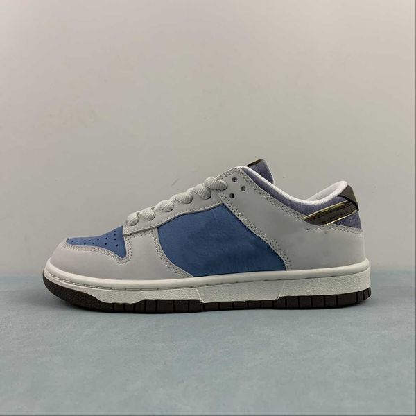 

basketball designer shoes dnks golden samsung light grey blue with original box