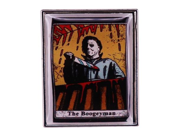 

halloween michael myers monster tarot horror movie brooch badge9156301, Blue