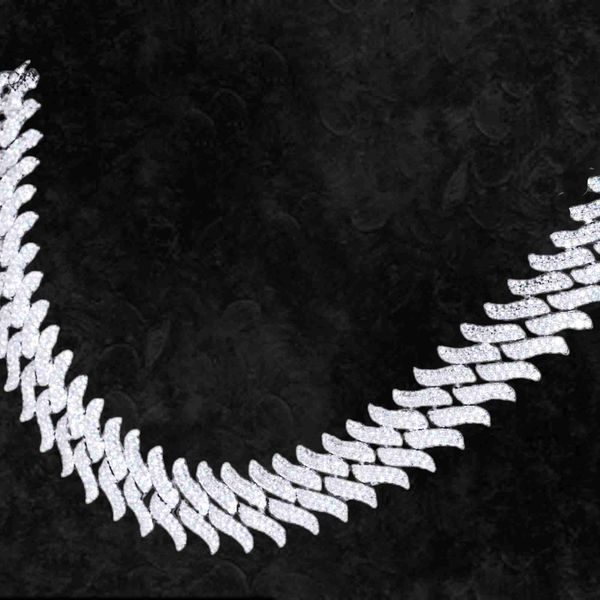 

moissanite cuban links silver moissanite geometric links gold plated hip hop men's necklace