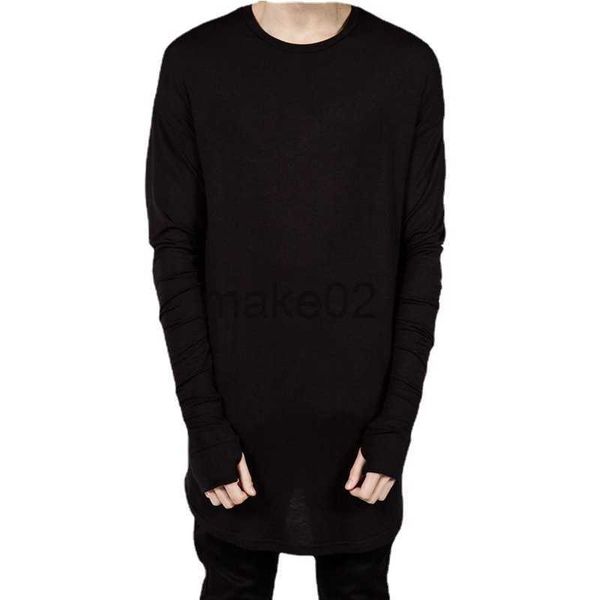 

mens tshirts mens hoodies sweatshirts quality hip hop t shirt full mens long sleeve tshirt with thumb hole cuffs tees shirts curve hem men s, White;black