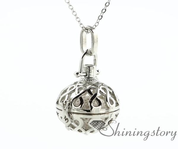 

8 openwork essential oil necklace aromatherapy jewelry whole jewelry lockets aromatherapy pendant lava volcanic stone metal8683992, Silver