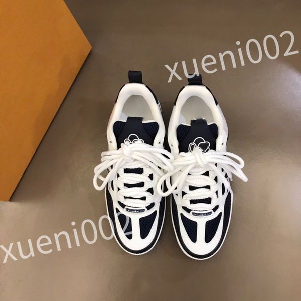 

designer sneakers plate-forme shoes running shoes thick sole trend light fashion color cool casual lace-up dad shoe, Black