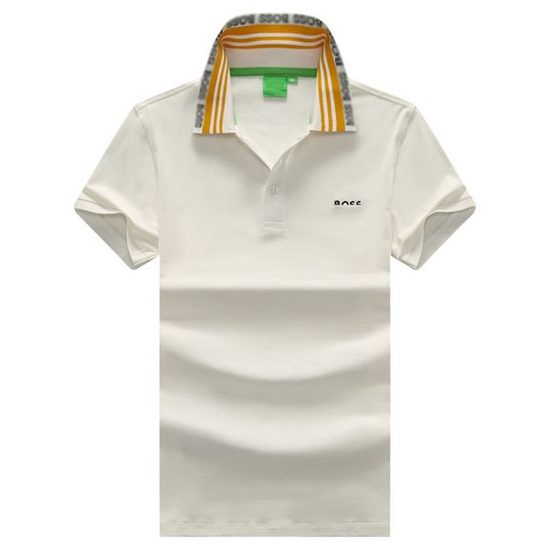 

boss mens polo shirt casual business brand embroidered polo shirt men short sleeve homme large polo neck t shirt, White;black
