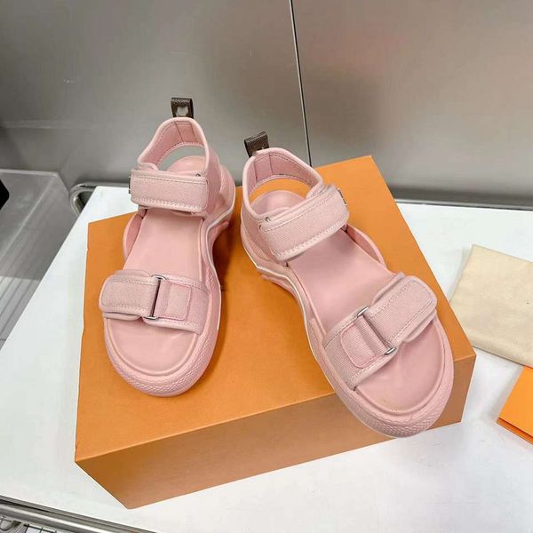 

fashion sandals luxury design 2023 channel women's high heels business work leather canvas casual student sandals 013-04, Black