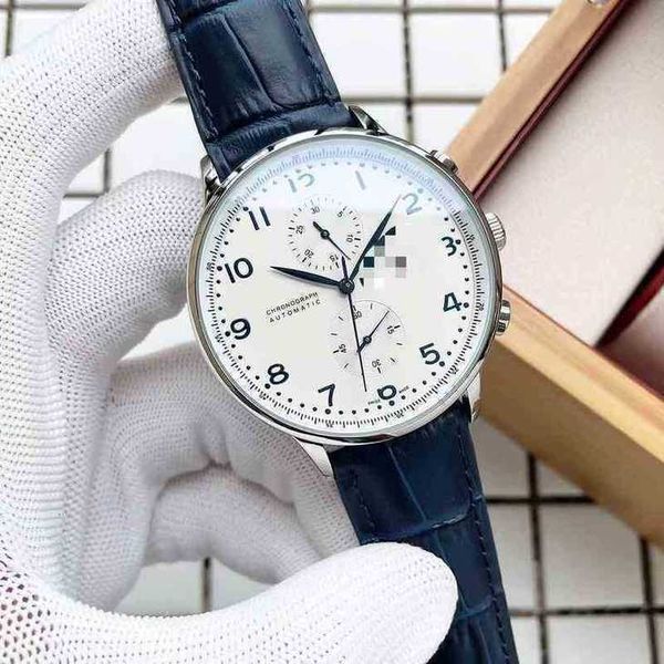 

designer iwc watch pilot mechanical movement wristwatch 32bg chronograph portuguese dial seven travel time is accurate, Slivery;golden