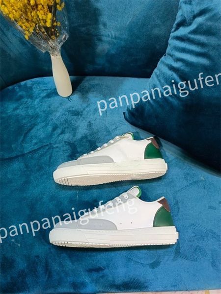 

2023 new luxury designer flat sneaker trainer casual shoe leather white overlays fashion platform mens womens sneakers size 35-46, Black