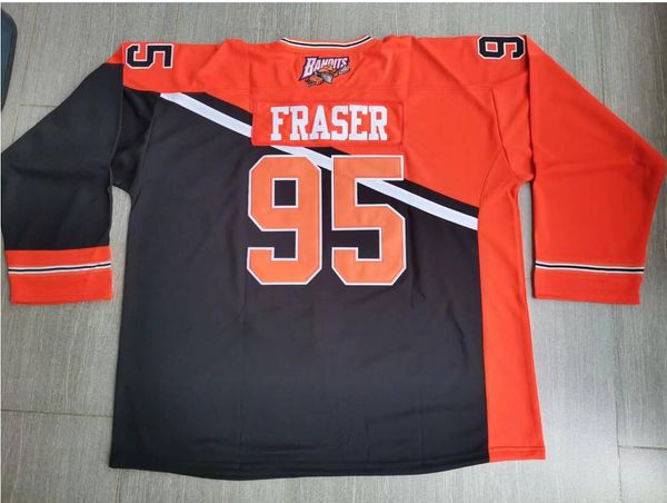 

college hockey wears physical ps nll buffalo bandits 95 chase fraser men youth women vintage high school size s-5xl or any name and number j, Black