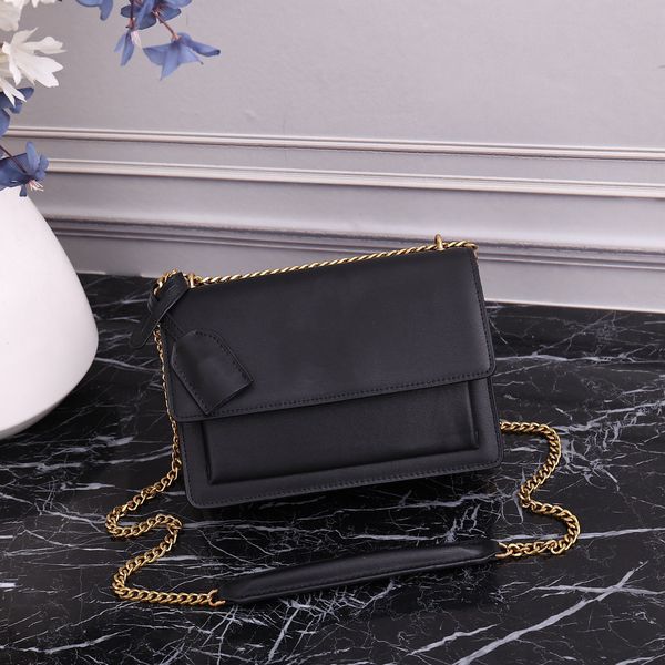 

luxury designer bagbag051 sunset bag classic latest color women shoulder bags chain handbag toothpick pattern leather womens cross body hand