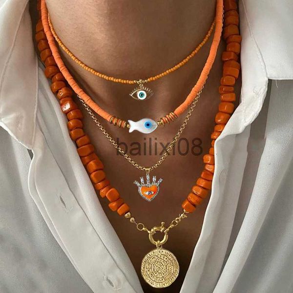 

pendant necklaces fashion bling rhinestone evil eye pendant choker neckle for women crystal wedding statement jewelry wholesale gifts j23062, Silver