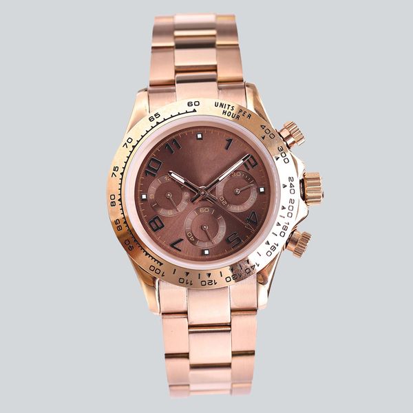 

casual mens automatic mechanical watch 41mm automatic date stainless steel strap gold watch luminous waterproof sapphire glass dial watch ch, Slivery;brown