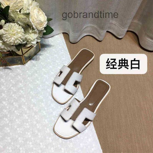 

oran h. beacin women slipper shoes slipper sandals slippers for h-shaped classic summer wear leather flat bottomed witthick he mllz