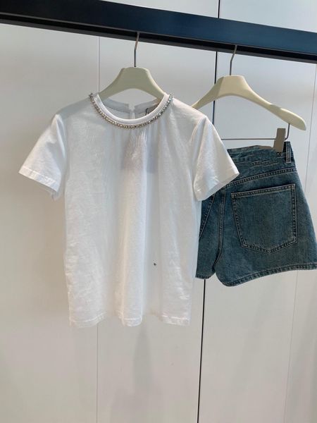 

RH Designers summer mens rhude T shirts For Mens tops Letter polos shirt Embroidery Womens tshirts Clothing Short Sleeved large Plus Size Tees X3, White