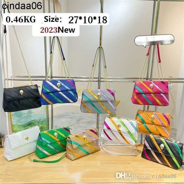 

2023 summer designer women's shoulder bag contrast colored spliced crossbody bags simple and fashionable messager bags bird head chain, Red;black