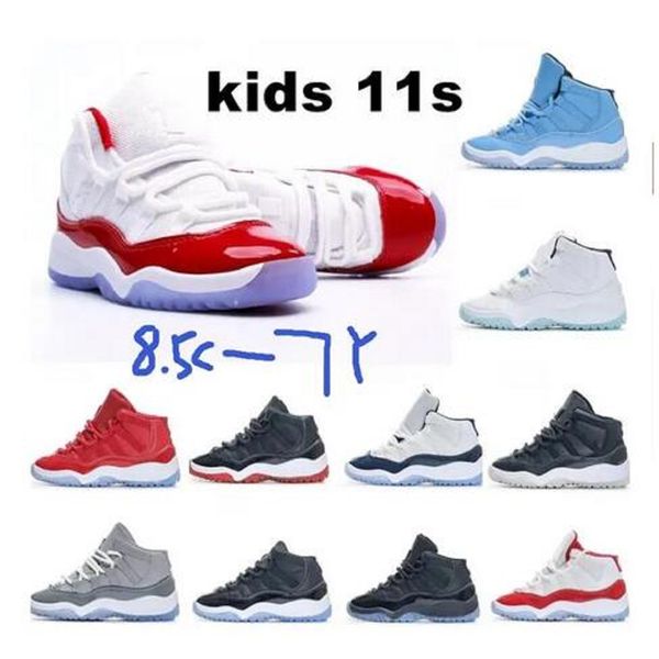 

eur 26-35 cherry kids shoes boys 11s basketball 11 jumpman shoe children mid sneaker chicago military grey trainers baby kid youth toddler