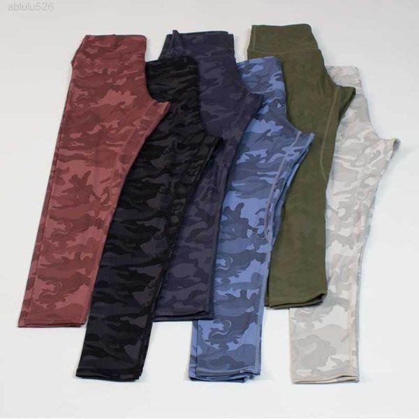 

lu high waist yoga leggings leopard camouflage print fi women sport pants tight gym athletic high-rise align women's