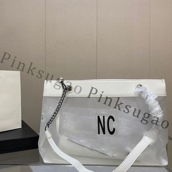 

pink sugao women tote bag shoulder chain bag handbags purses large capacity clear transparent shopping bag with wallet 2pcs/set wxz-230616-1
