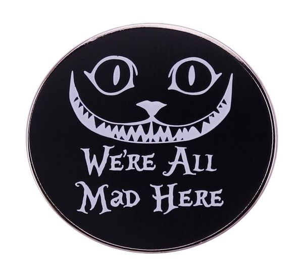 

alice in wonderland chesire cat we039re all mad here pin button badge9515032, Blue