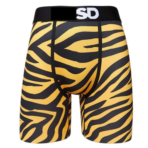 

men's designer lengthened sports underwear men ice silk fitness boxer shortsexud, Black;white