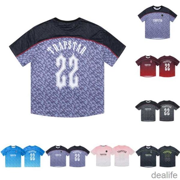 

t shirt trapstar mens designer football jersey summer casual hip hop streetwear breathable tees street fashion 0zml, White;black