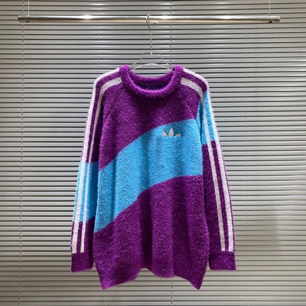 

brand designer sweater fashionable sweaters men leisure long luxury plaid pullover a variety of styles and womens size s-xxl, Black