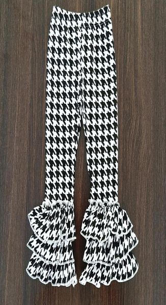 

kid autumn girls ruffle pants black white triple ruffle leggings girls bell bottoms winter leggings toddler girl spring clothes y24636409, Blue