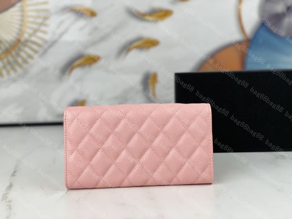 

new wallets luxury brand design womens wallet letter plaid cc chain clutch lambskin diamond pattern pouch women's long wallet, Red;black