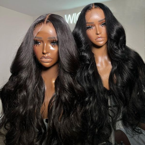 

13x4 human hair wigs 360 lace frontal wig remy body wave lace wig for women closure wig brazilian hair wig, Black;brown