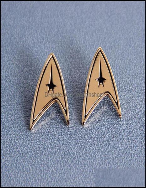 

cartoon accessories products baby kids maternity star trek starfleet enamel brooch pins badge lapel alloy metal fashion jewelry gi6412104, Blue
