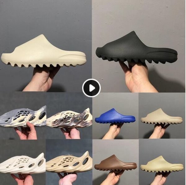 

2023 designer slippers men woman slider vermillion mineral blue onyx pure sandals slide slipper foam ochre runr bone resin clog desert arara, Black