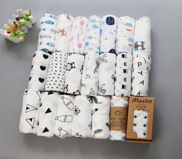 

ins 2 layer kids blankets winter warm cotton blankets infant swaddling flower geometry print baby bed sheet sleeping bag 25 styles3235012