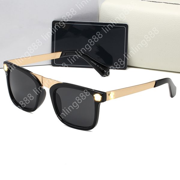 

2023 vacation luxury designer brand sunglasses designer square sunglasses glasses for women men glasses for womens uv400 lens with box, White;black
