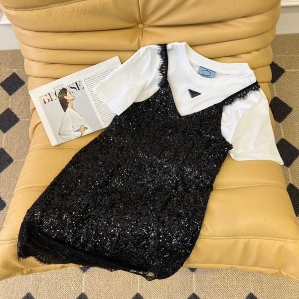 

women casual dresses classic vintage knit dress fashion designer clothes full letter luxurious senior short sleeves long sleeve 5 kinds of k, Black