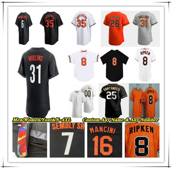 

2023 BALTIMORE City Connect Baseball Jersey Cedric Mullins Ramon Urias James McCann Ryan McKenna Ryan O'Hearn Kyle Gibson Tyler Wells Dean Kremer Eddie Murray Hicks, Men flexbase city black