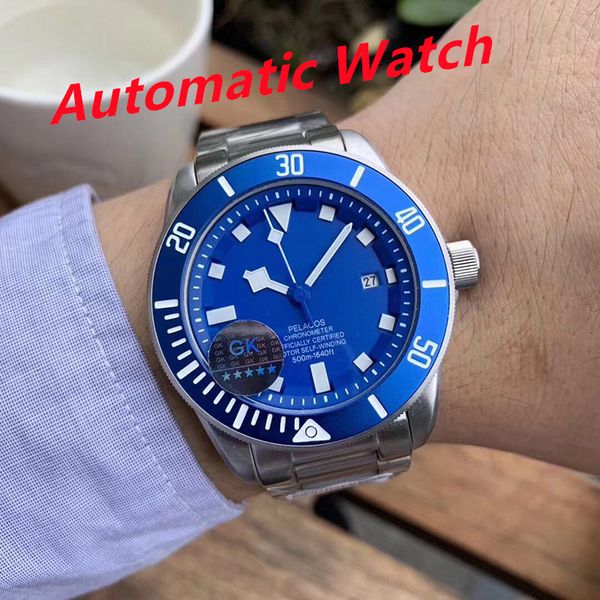 

selling watch fashion automatic watch 2813 movement waterproof stainless steel luminous classical luxury wrist watch, Slivery;brown