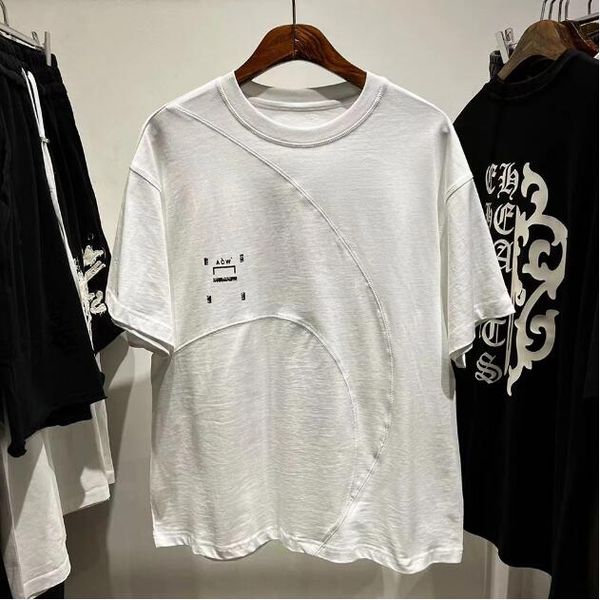 

2023ss high street casual print oversized t-shirt patchwork t shirts streetwear tees woman men's clothing, Black;brown