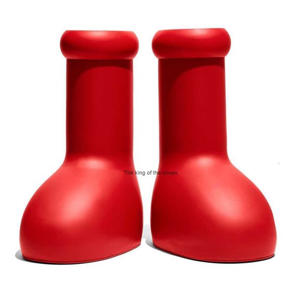 

2023 new listing mschf men women rain boots designers big red boot thick bottom non-slip booties rubber platform bootie fashion astro boy gw, Black