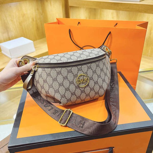 

small design old flower chest bag for women 2023 new fashion texture printed one shoulder crossbody bag for women waist bag 0i7p