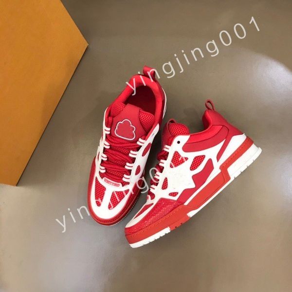 

2023 designer men causal shoes fashion woman leather lace up platform sole sneakers white black mens women