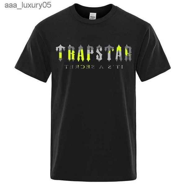 

trapstar london sport yellow tshirts men cotton oversized short sleeve fashion loose clothes casual breathable street tshirts 220618, White;black